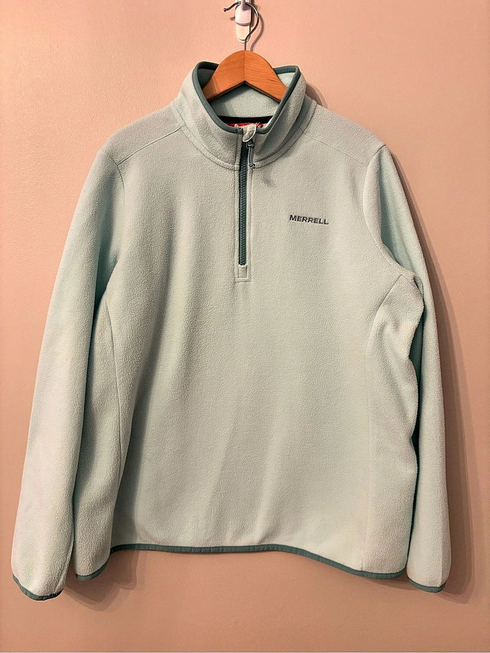 Merrell Women’s Fleece Quarter Zip Pullover Jacket Mint / Aqua Size Large
